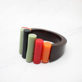 Fifties Colors Cool Bakelite Tube Stretch Bracelet
