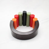 Fifties Colors Cool Bakelite Tube Stretch Bracelet