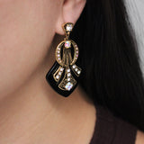 You're The Top Aurora Borealis Crystal and Resin Archival Lulu For J. Crew Deco Earrings