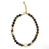 The Hera Tigers Eye Crystal Ball Necklace