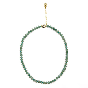The Althea Green Aventurine Silk Knotted Necklace
