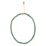 The Althea Green Aventurine Silk Knotted Necklace