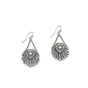 The Birth of Venus Crystal Pearl Shell Earrings