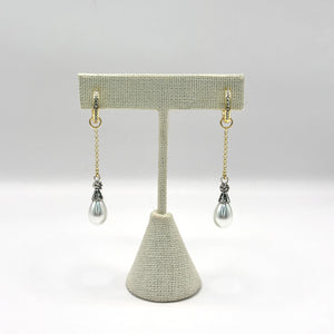 The Pearl Dew Drop Convertible Huggie Earring