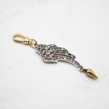 Glittery On the Wing Golden Drop Charm