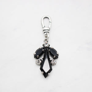 Jet Black Kites Aflight Vintage Lulu Crystal Charm