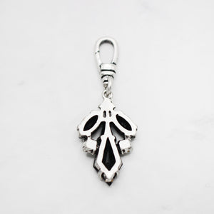 Jet Black Kites Aflight Vintage Lulu Crystal Charm