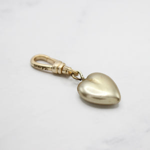 Pearlized Resin Vint-Antique 1930's Puffy Heart Charm