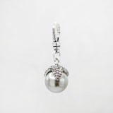 Glowing Faux Pearl Crystalline Leafy Capped Cora Charm