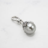 Glowing Faux Pearl Crystalline Leafy Capped Cora Charm