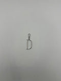 Silver Plaza "D" Initial Charm