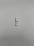 Silver Plaza "E" Initial Charm
