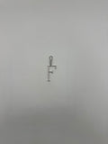 Silver Plaza "F" Initial Charm