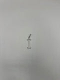 Silver Plaza "I" Initial Charm