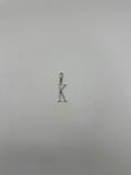 Silver Plaza "K" Initial Charm
