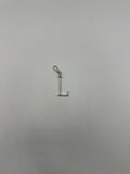 Silver Plaza "L" Initial Charm
