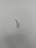 Silver Plaza "M" Initial Charm