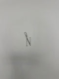 Silver Plaza "N" Initial Charm