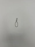 Silver Plaza "O" Initial Charm