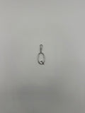 Silver Plaza "Q" Initial Charm