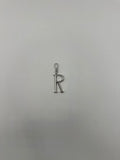 Silver Plaza "R" Initial Charm