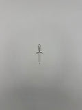 Silver Plaza "T" Initial Charm