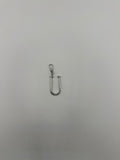 Silver Plaza "U" Initial Charm