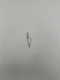 Silver Plaza "V" Initial Charm