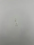 Silver Plaza "W" Initial Charm