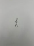 Silver Plaza "X" Initial Charm