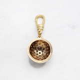 Vintage Domed Glass Pearl Cabochon Charm