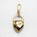 Golden Glass Crystal Nina Heart Charm