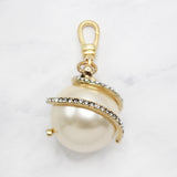 Spiral Crystal Glass Pearl Vintage Lulu Charm