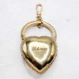 Nina Pearl Greige Crystal Heart Charm