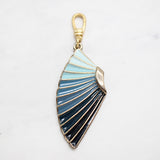 Ombre Teal Enamel Wing Charm