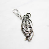 Vintage Lulu Crystal Pea Pod Charm