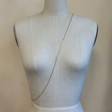 Long Single Teensy Baroque Pearl Mini Rectangle Chain