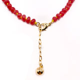 The Althea Strawberry Quartz Silk Knotted Necklace