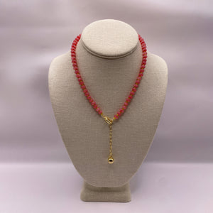The Althea Strawberry Quartz Silk Knotted Necklace