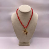 The Althea Strawberry Quartz Silk Knotted Necklace