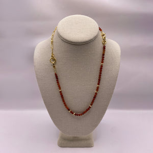 The Convertible Carnelian Necklace/Bracelet Set