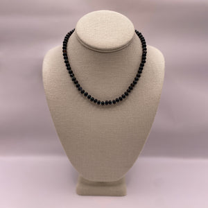 The Althea Banded Agate Silk Knotted Necklace