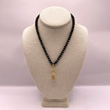 The Althea Banded Agate Silk Knotted Necklace