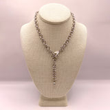 Plaza Round Link Matte Silver Short Necklace
