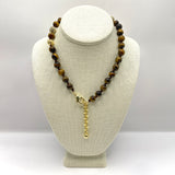 The Hera Tigers Eye Crystal Ball Necklace