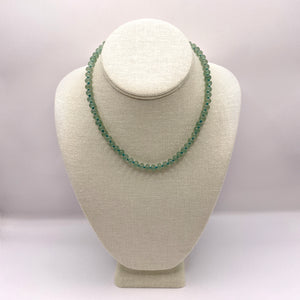 The Althea Green Aventurine Silk Knotted Necklace