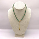 The Althea Green Aventurine Silk Knotted Necklace