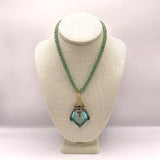 The Althea Green Aventurine Silk Knotted Necklace