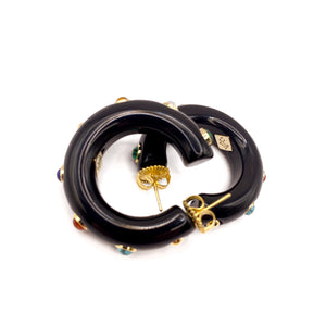 The Diana Gemstone Hoop Earrings