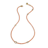 Color-Coated Rubberized Brass Chain Necklace